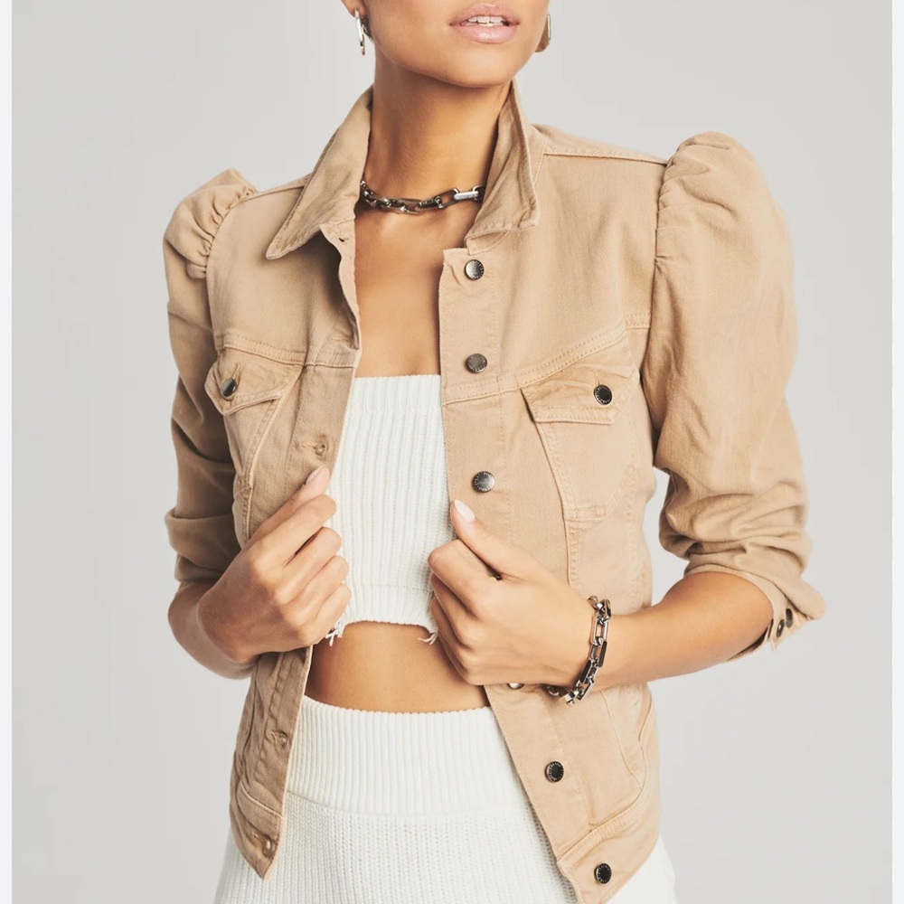 BRAND NEW w/o Tags, Retrofete Tan Jean Jacket